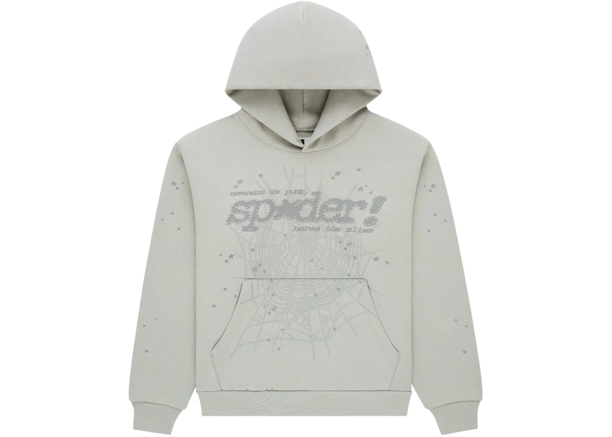 Sp5der Tonal Punk V2 Hoodie Sport Grey - vue secondaire A