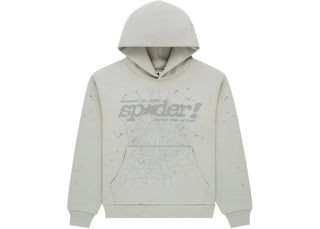 Sp5der Tonal Punk V2 Hoodie Sport Grey - apparel view 2