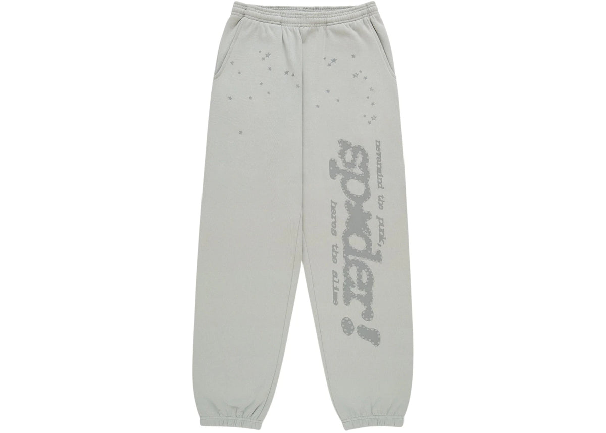 Sp5der Tonal Punk V2 Sweatpant Sport Grey - vue 360