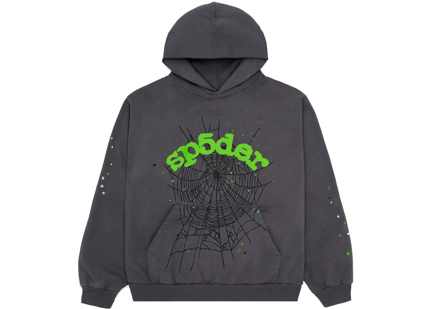 Sp5der Wait Web Hoodie Slate Grey - vue secondaire A