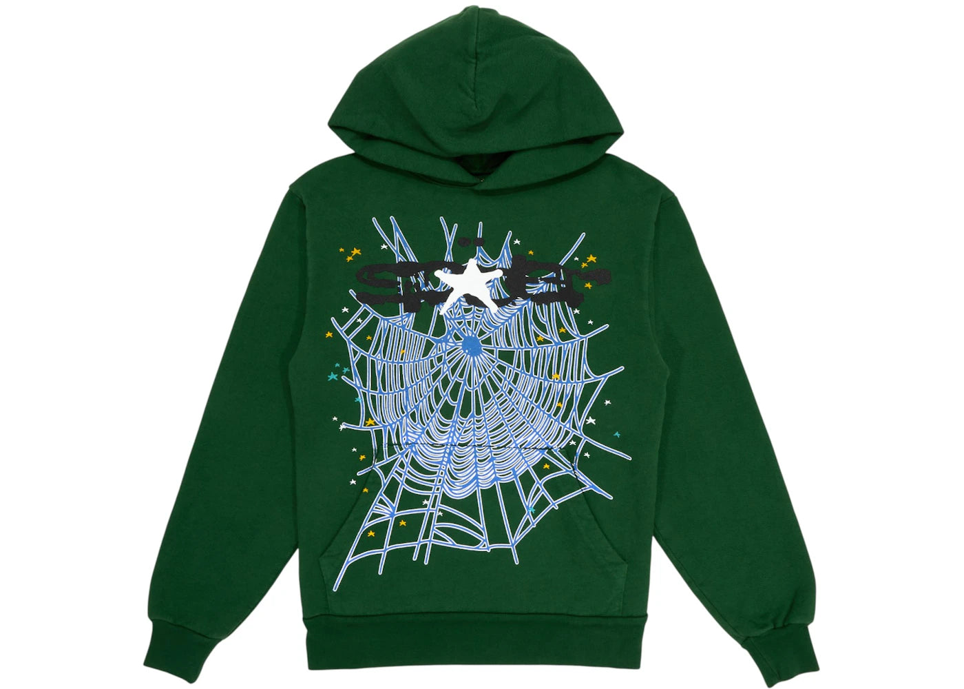 Sp5der Web Hoodie Hunter Green - vue 360