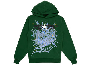 Sp5der Web Hoodie Hunter Green - authentic Sp5der apparel