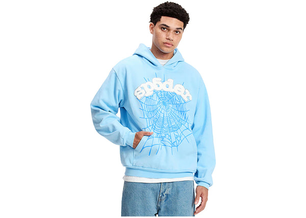 Sp5der Web Hoodie Sky Blue