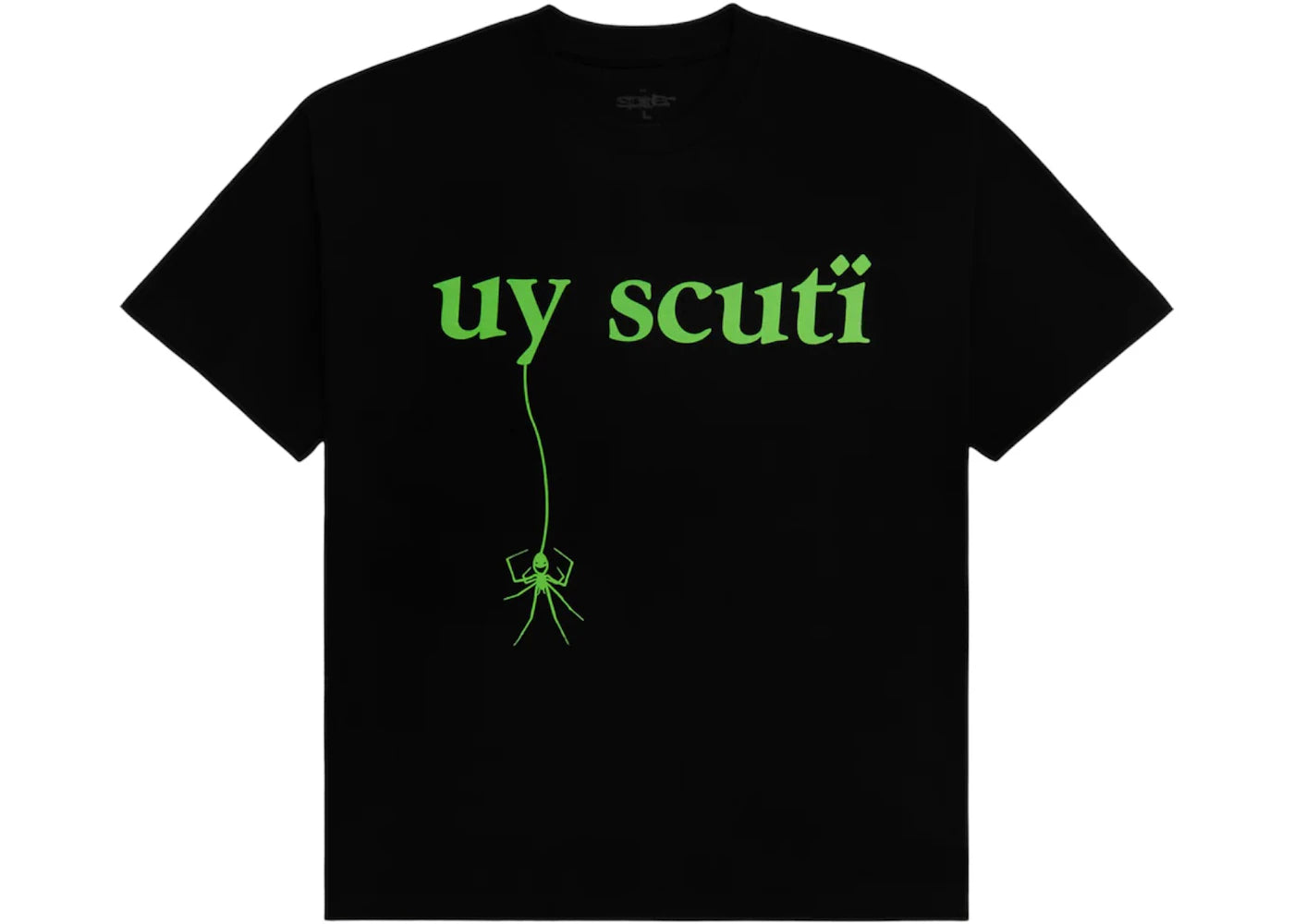 Sp5der x UY SCUTI T-Shirt Schwarz/Grün - vue 360