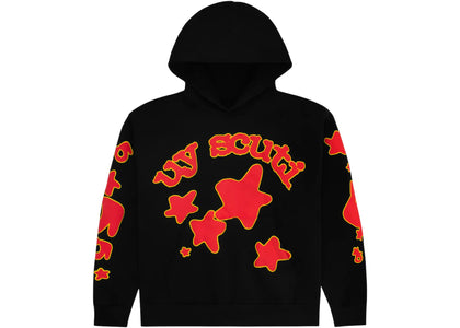 Sp5der x UY SCUTI Hoodie Schwarz/Rot