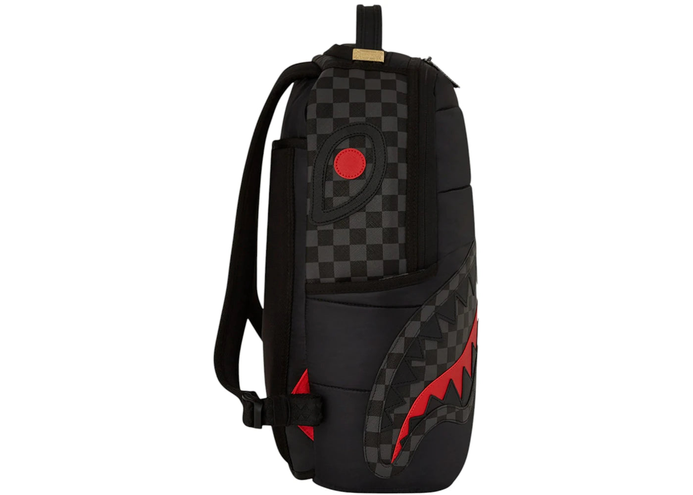 Sprayground Black Puffer Grey Check Backpack Backpack Black Grey