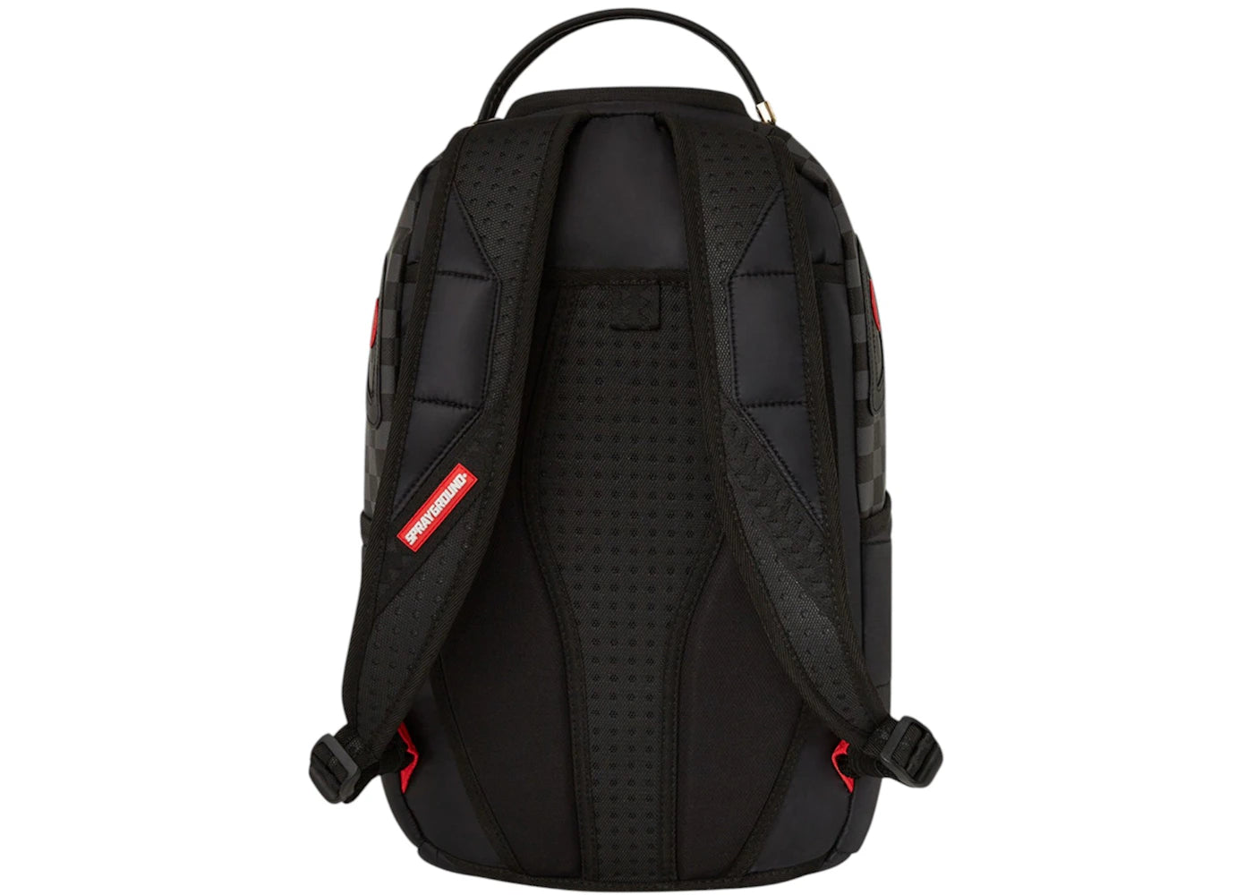 Sprayground Black Puffer Grey Check Backpack Backpack Black Grey
