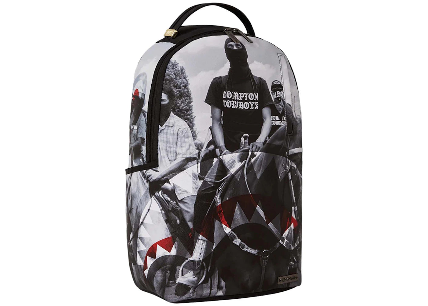 Sprayground Compton Cowboys Riding Alone Backpack Black/White - vue secondaire A