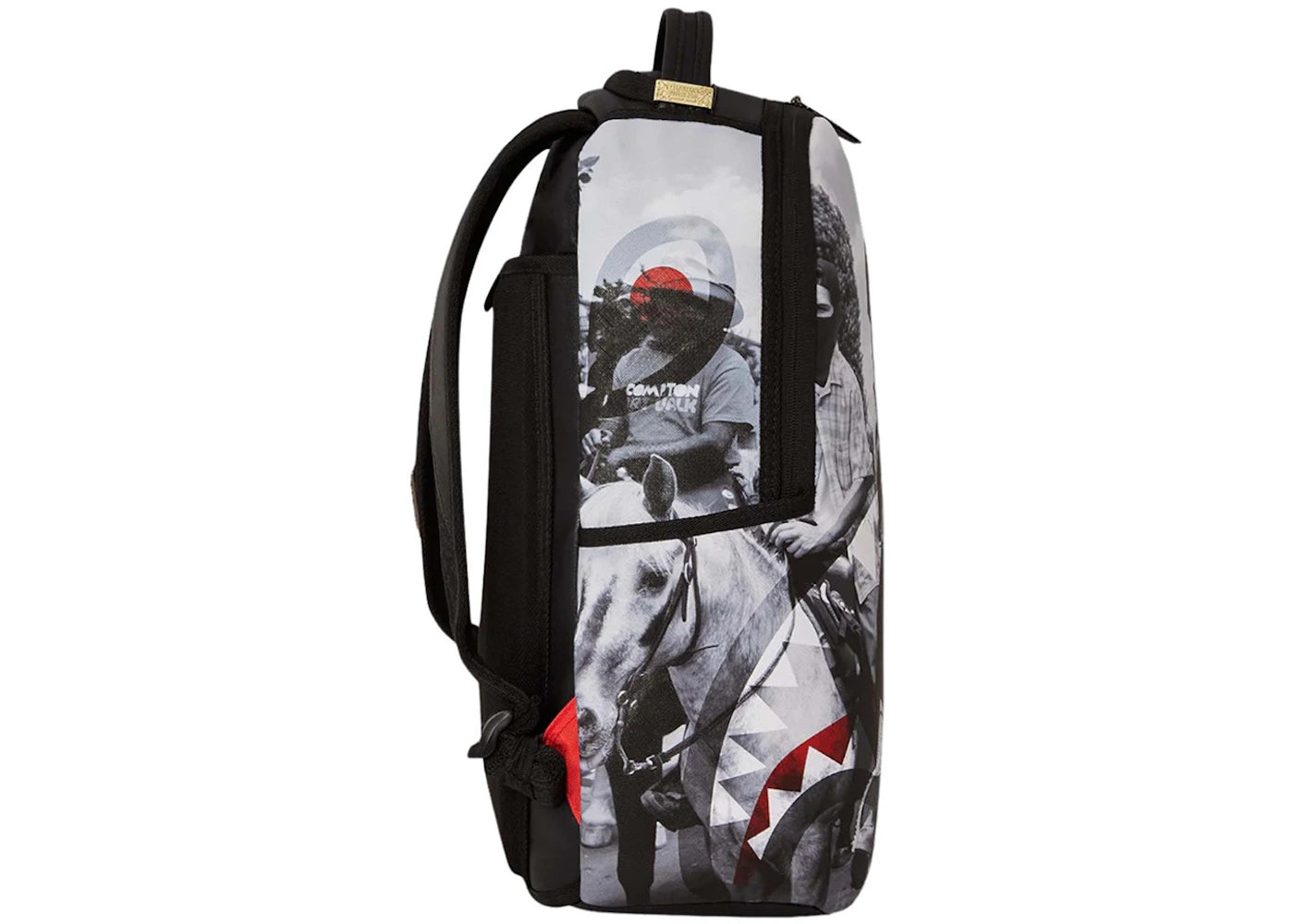 Sprayground Compton Cowboys Riding Alone Backpack Black/White - vue secondaire B