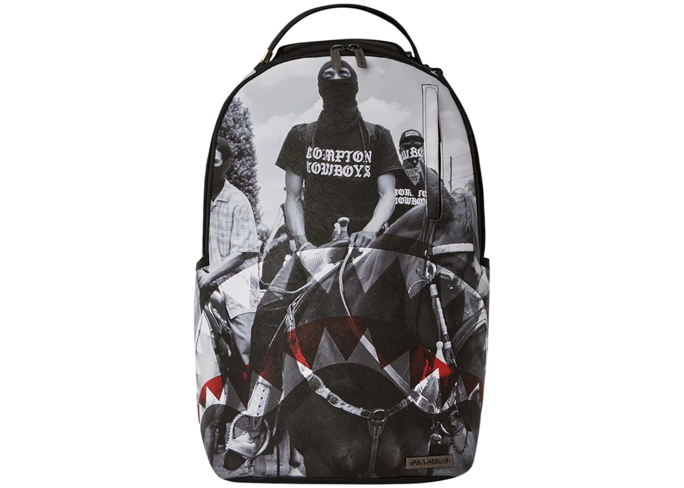 Sprayground Compton Cowboys Riding Alone Backpack Black/White - vue 360