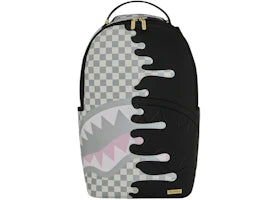 Sprayground Cream Check Unfinished Shark Dlxsv Backpack Multicolor/Red - vue 360
