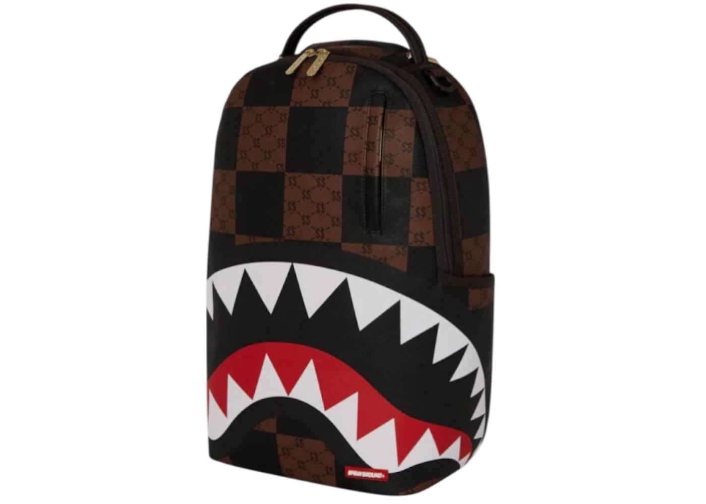 Sprayground Enlarged Check Paris Backpack Brown - vue secondaire A
