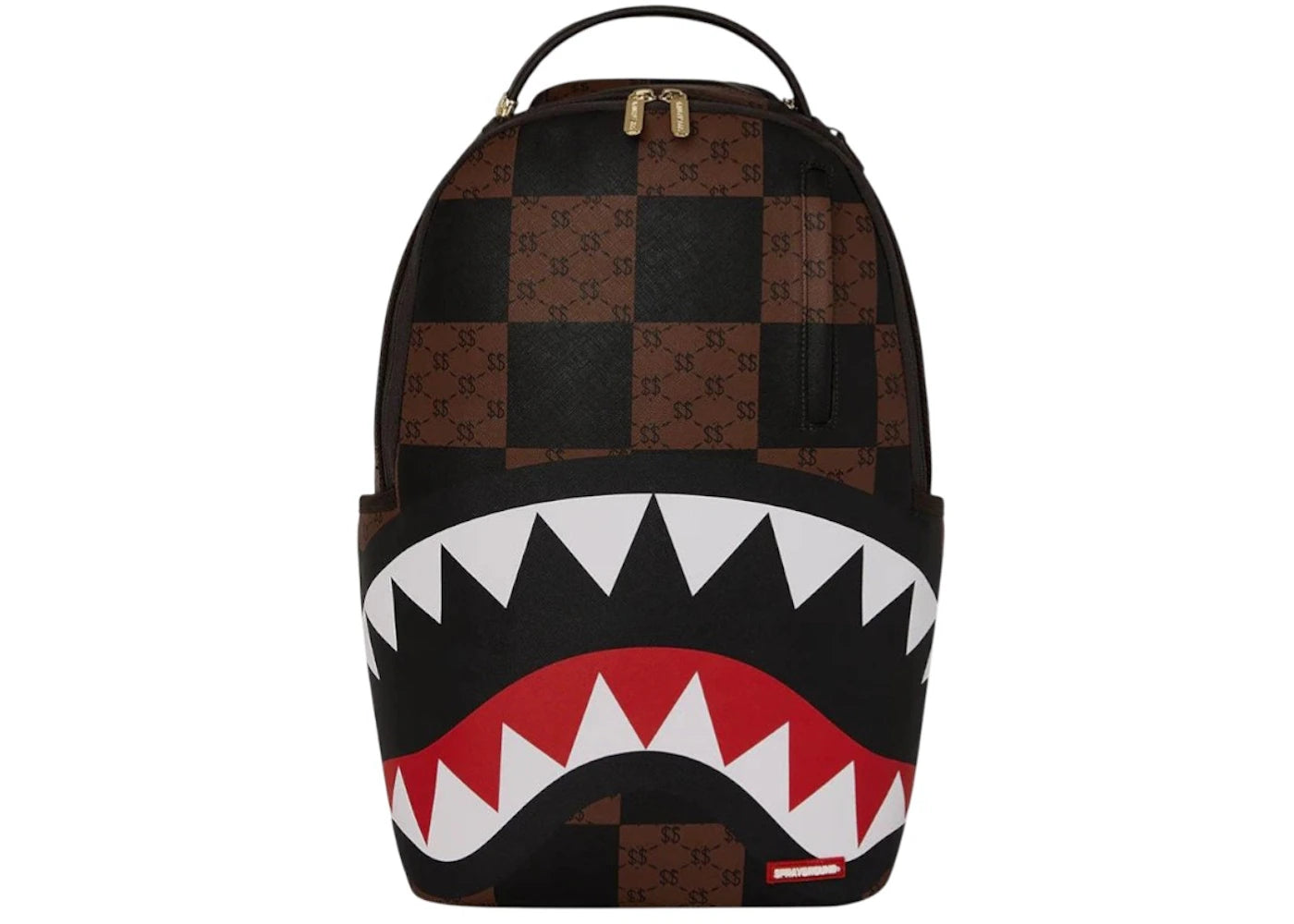 Sprayground Enlarged Check Paris Backpack Brown - vue 360
