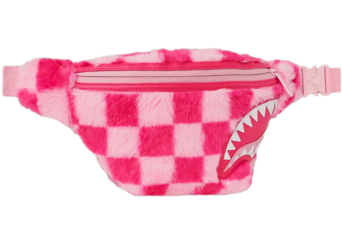 Sprayground Furzilla Shark Pink Check Savvy Crossbody Multicolor - vue secondaire B