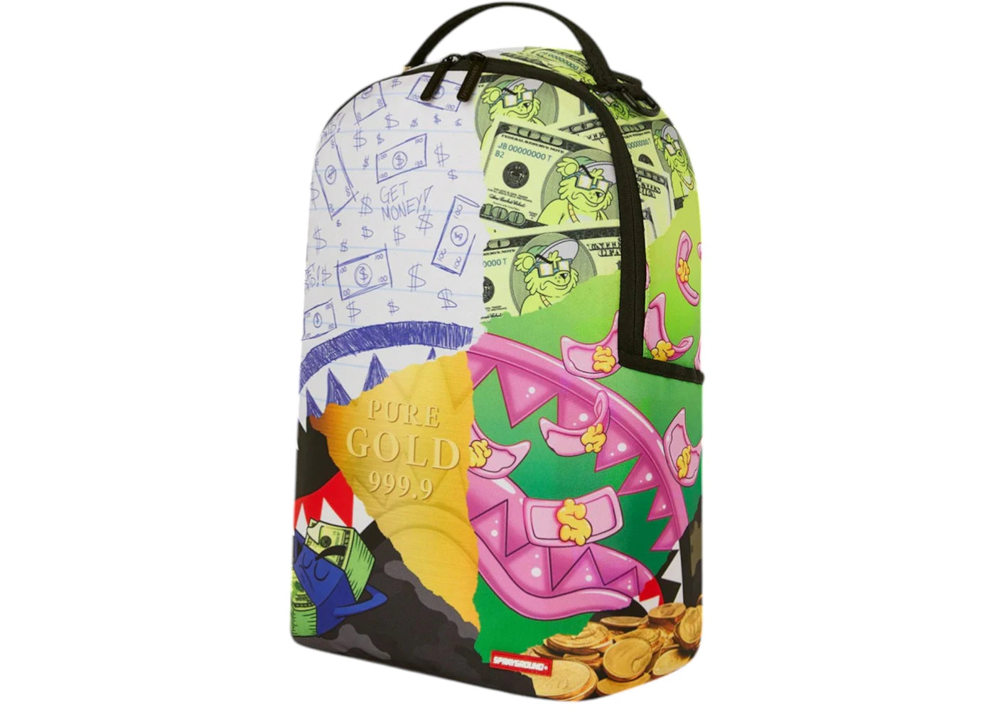 Sprayground Mean Money Collage Backpack Multicolor - vue secondaire B