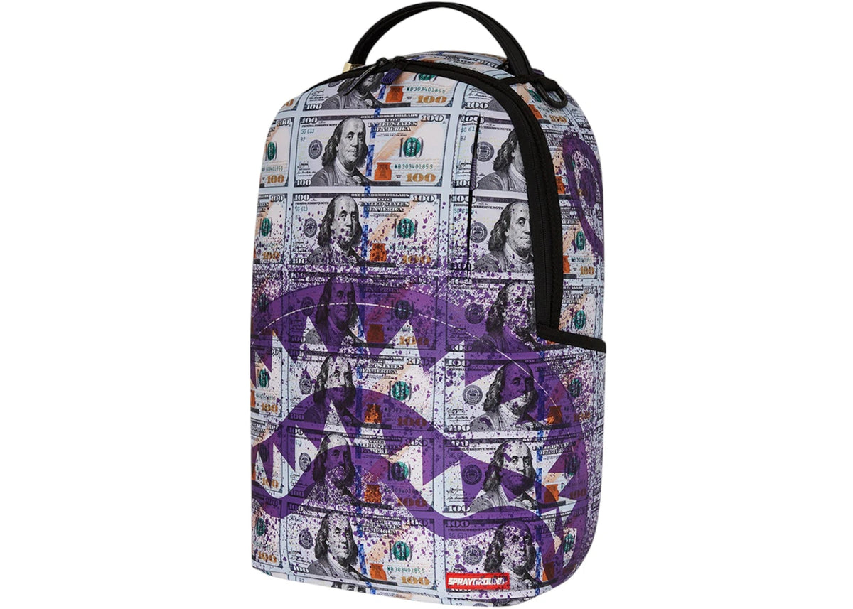 Sprayground Money Splat Backpack Backpack Purple White - vue secondaire A