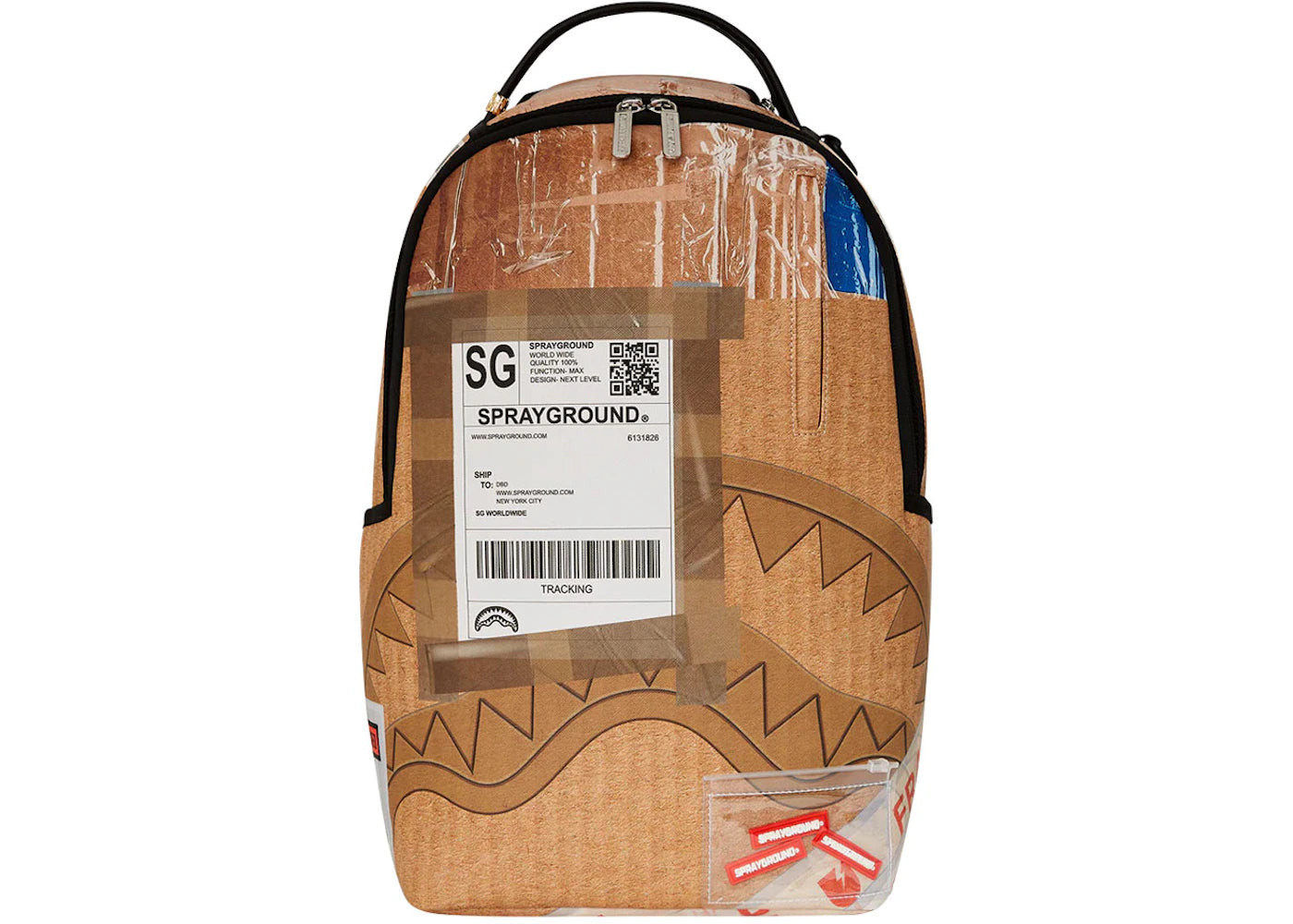 Sprayground Overnight Delivery Backpack Brown - vue 360