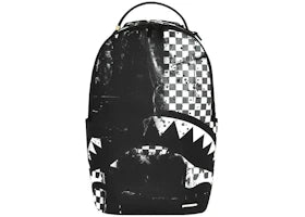 Sprayground Painted Over Check Backpack Black/White - vue 360