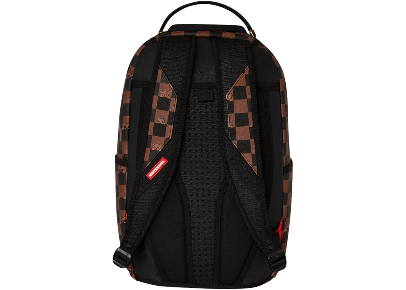 Sprayground Peeking Character Check Backpack Backpack Black Brown - vue secondaire B