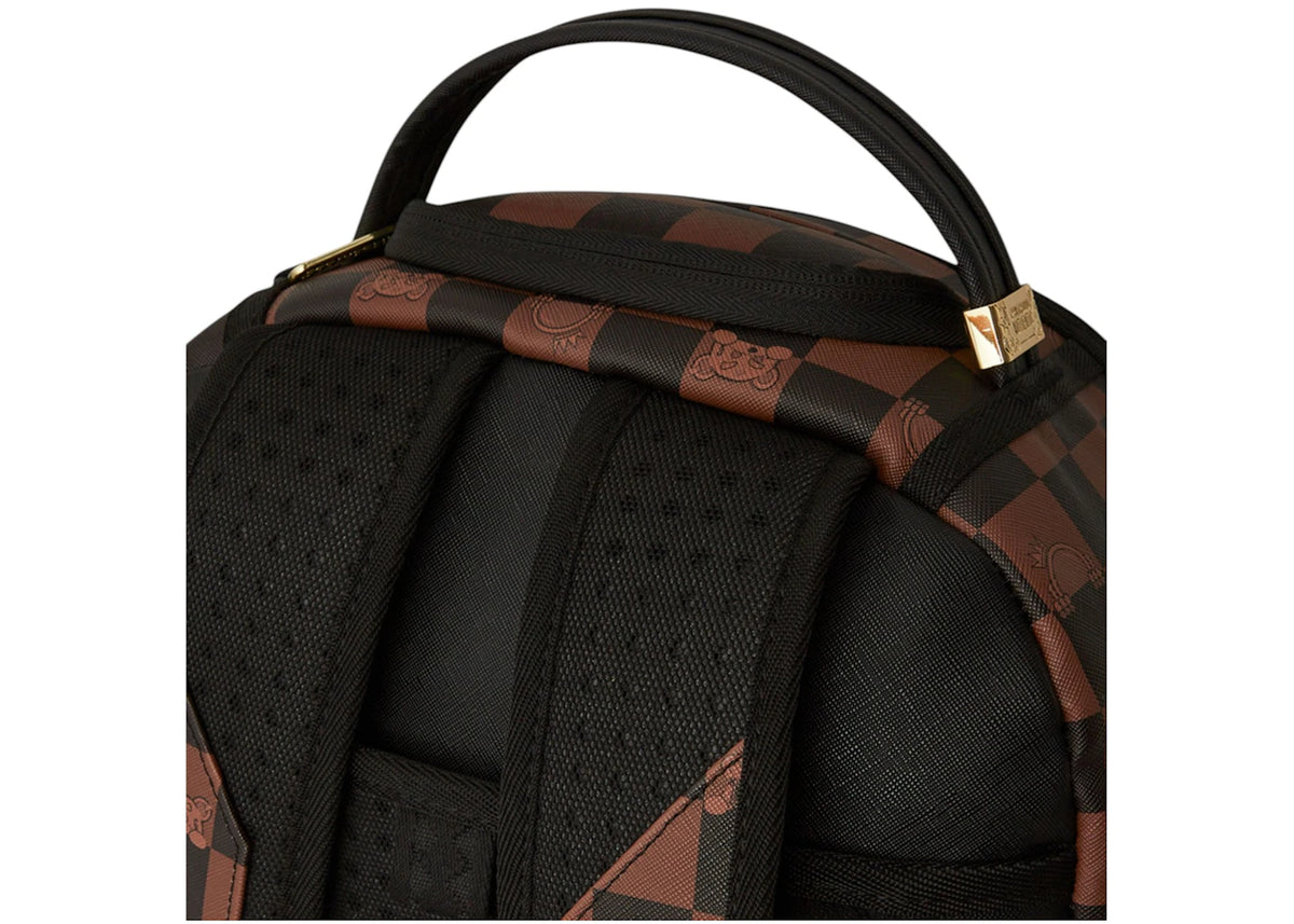 Sprayground Peeking Character Check Backpack Backpack Black Brown - vue secondaire B