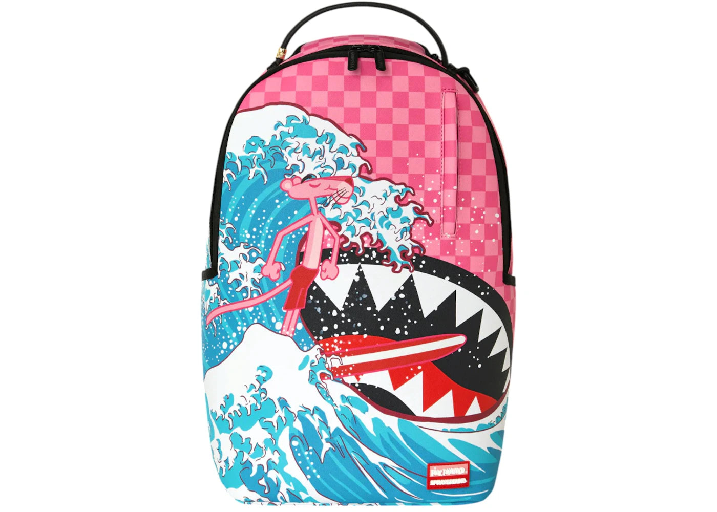 Sprayground Pink Panther Diamond Waves Backpack Multicolor - vue 360