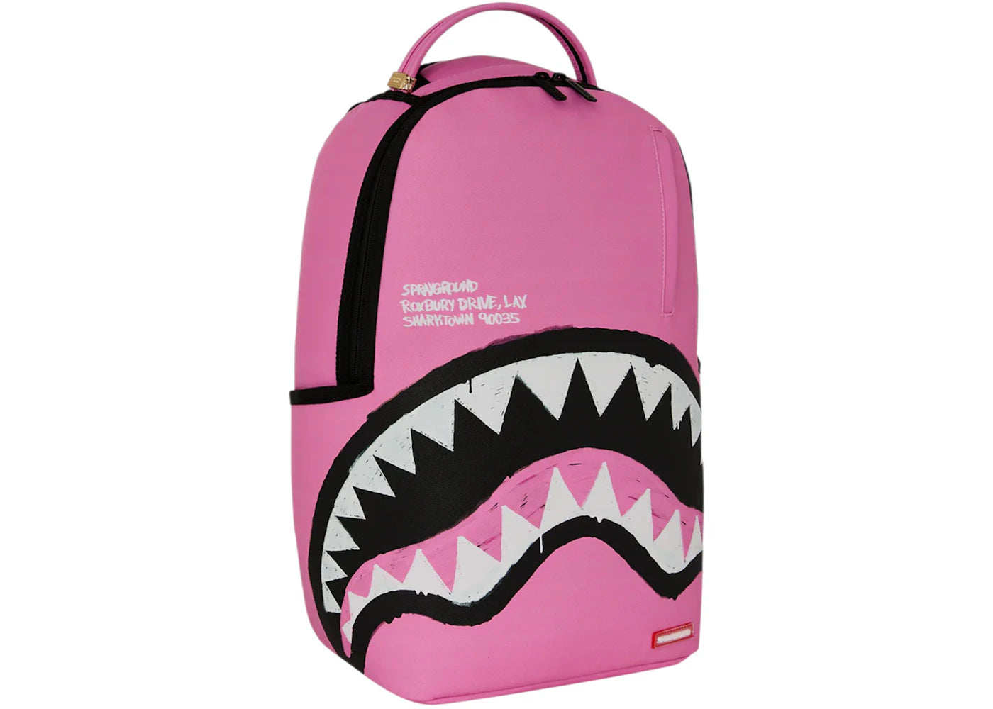Sprayground Pink Shark Central Palace Backpack Pink - vue secondaire B