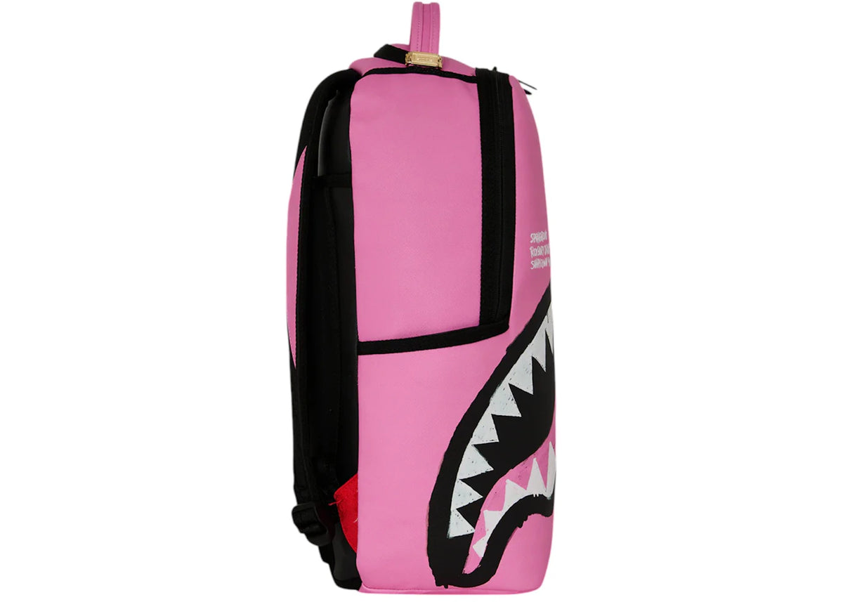 Sprayground Pink Shark Central Palace Backpack Pink - vue secondaire B