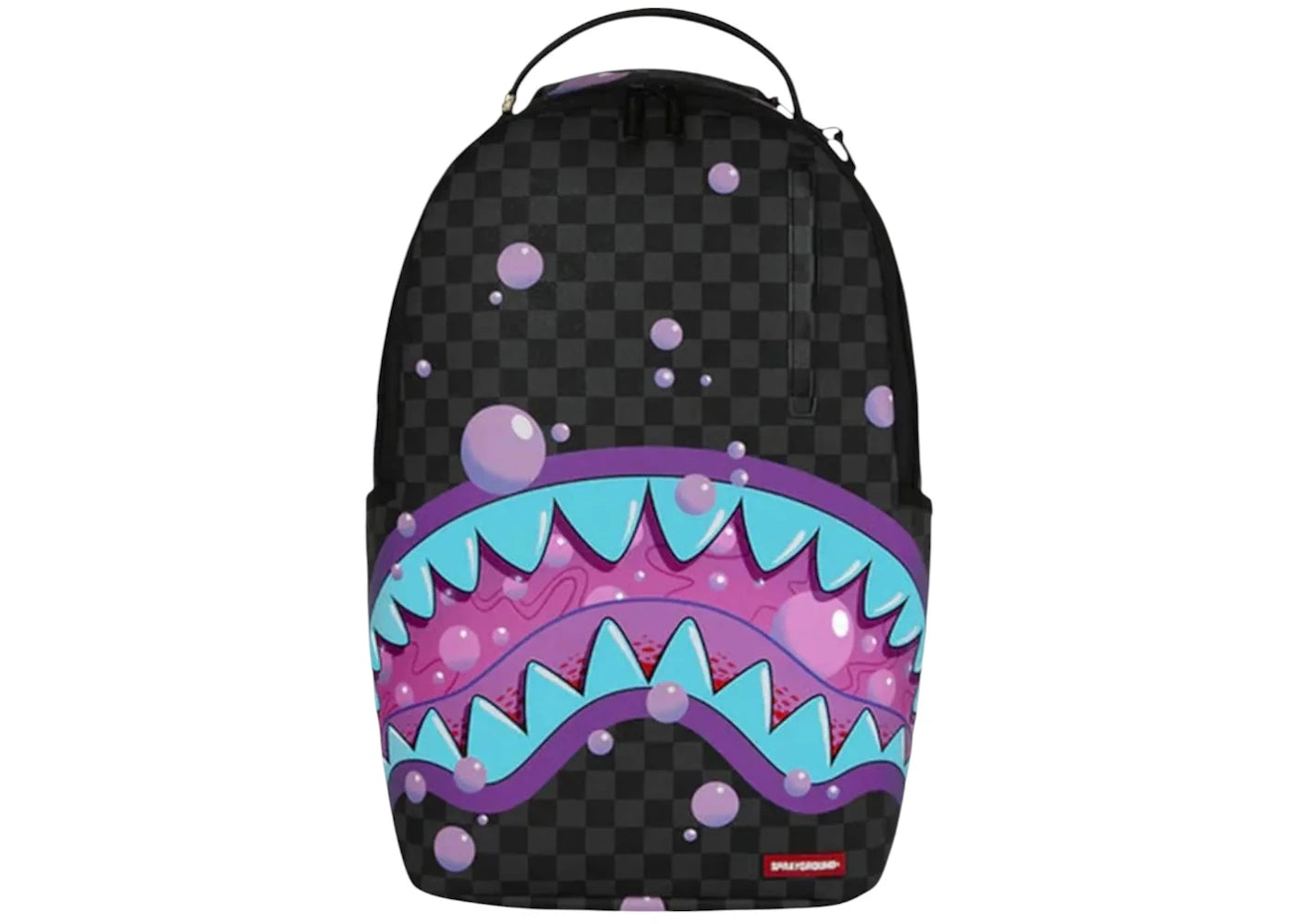 Sprayground Purple Slime Shark Backpack Black - vue 360