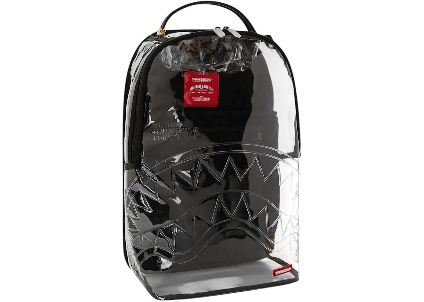 Sprayground Shark Central Clear Backpack Clear - vue secondaire B