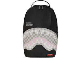 Sprayground Shark Central Cream Black Check Backpack Multicolor - vue 360