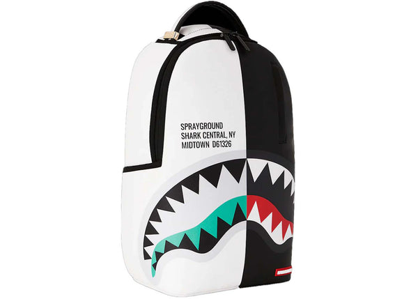 Sprayground Shark Central Inverted Split DLXSV Backpack White/Black sneakers - authentic Sprayground shoes
