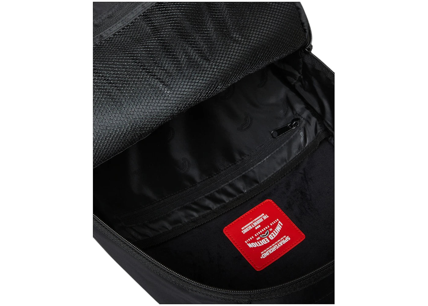 Sprayground Shark Central Nylon Backpack Black - vue secondaire B