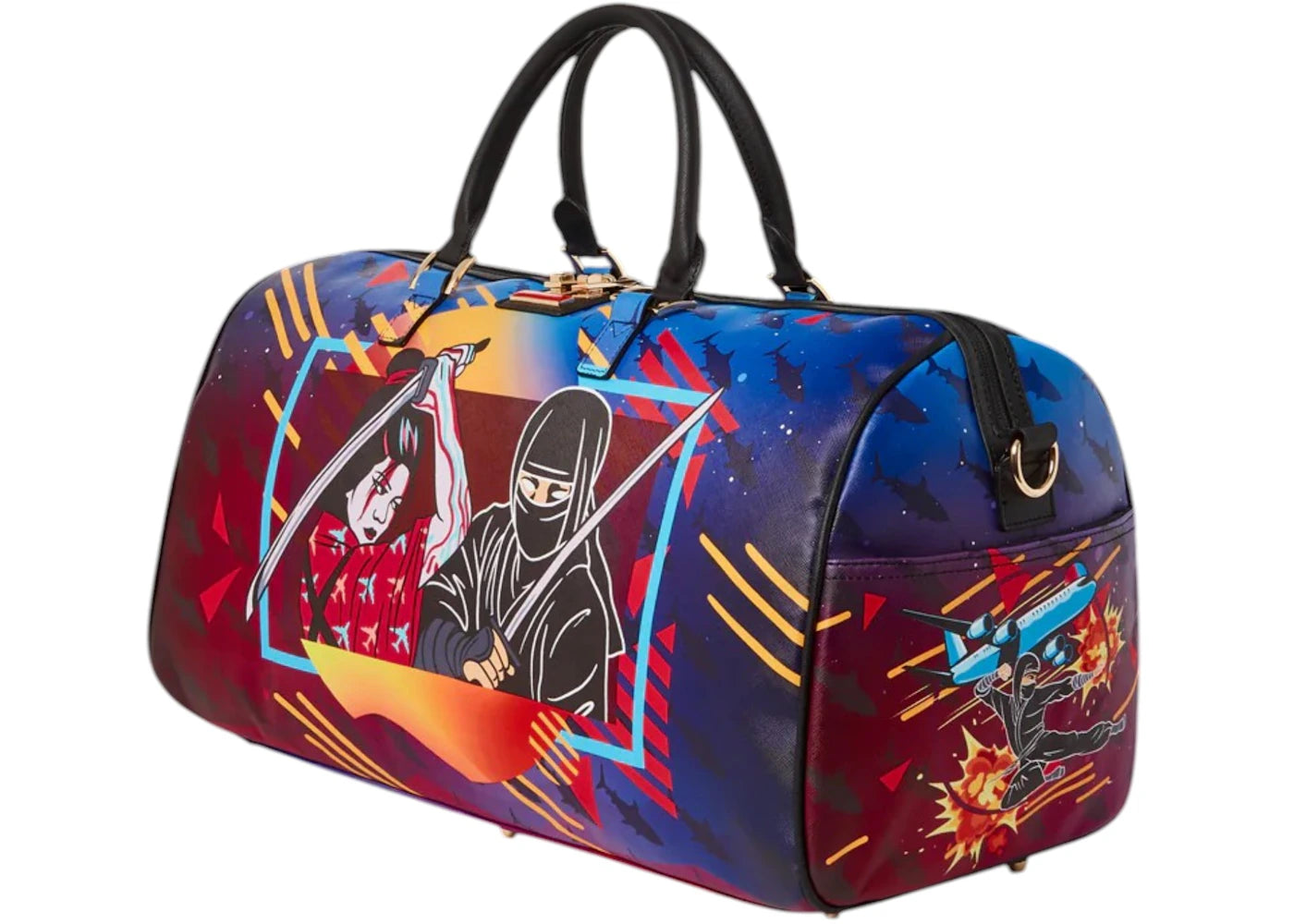 Sprayground Sharkuza Duffle Multicolor - vue secondaire A