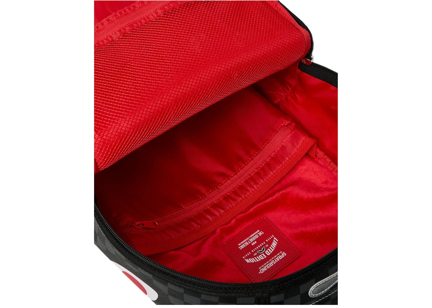 Sprayground Silver Side Drip Check DLXSV Backpack Multicolor/Red - vue secondaire B