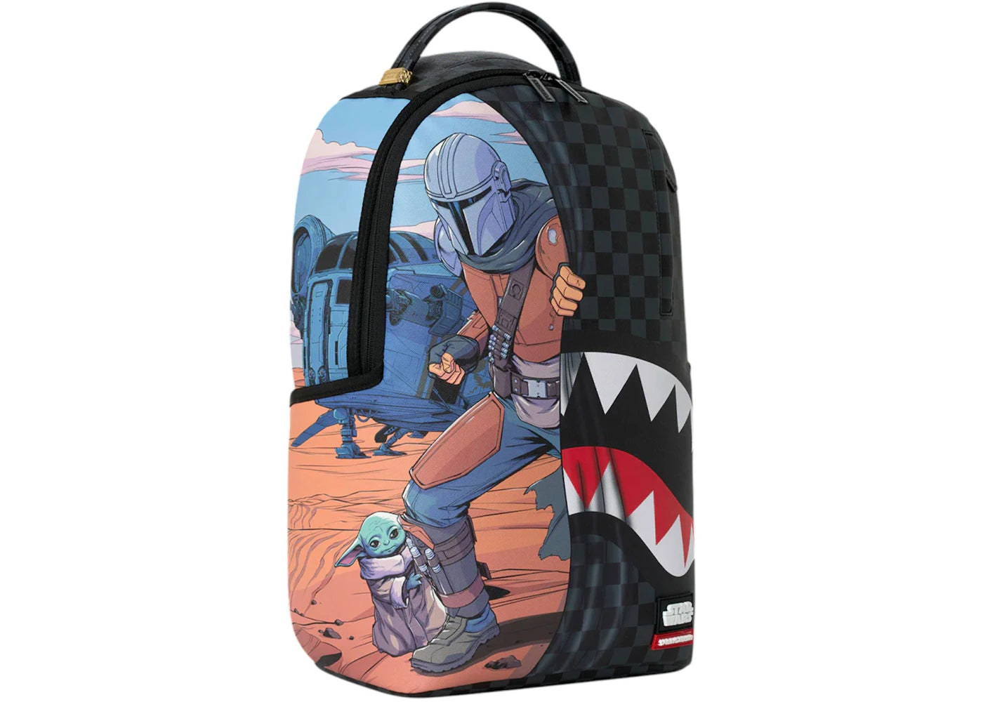 Sprayground Star Wars Mando Grogu Get To the Ship Backpack Multicolor - vue secondaire B