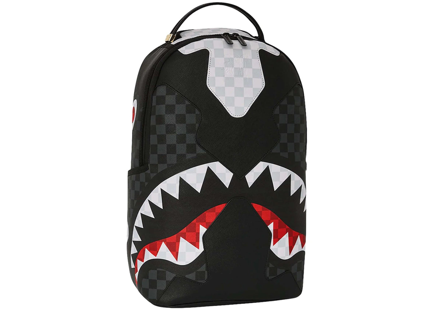 Sprayground Triple Decker Heir To The Throne Shark Rucksack Schwarz/Weiß/Grau - vue secondaire A