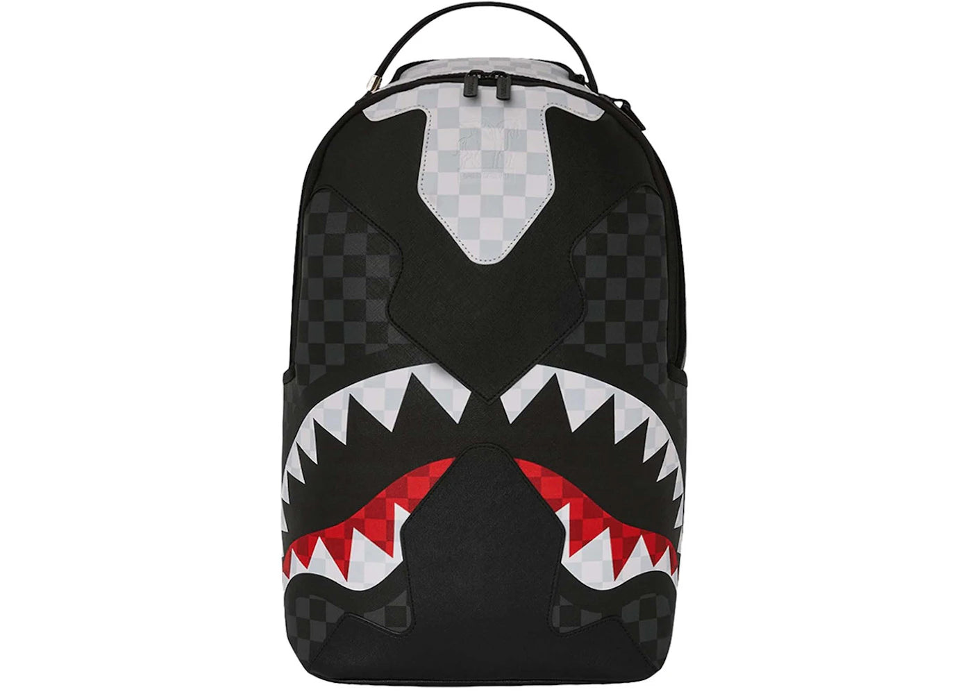 Sprayground Triple Decker Heir To The Throne Shark Rucksack Schwarz/Weiß/Grau - vue 360