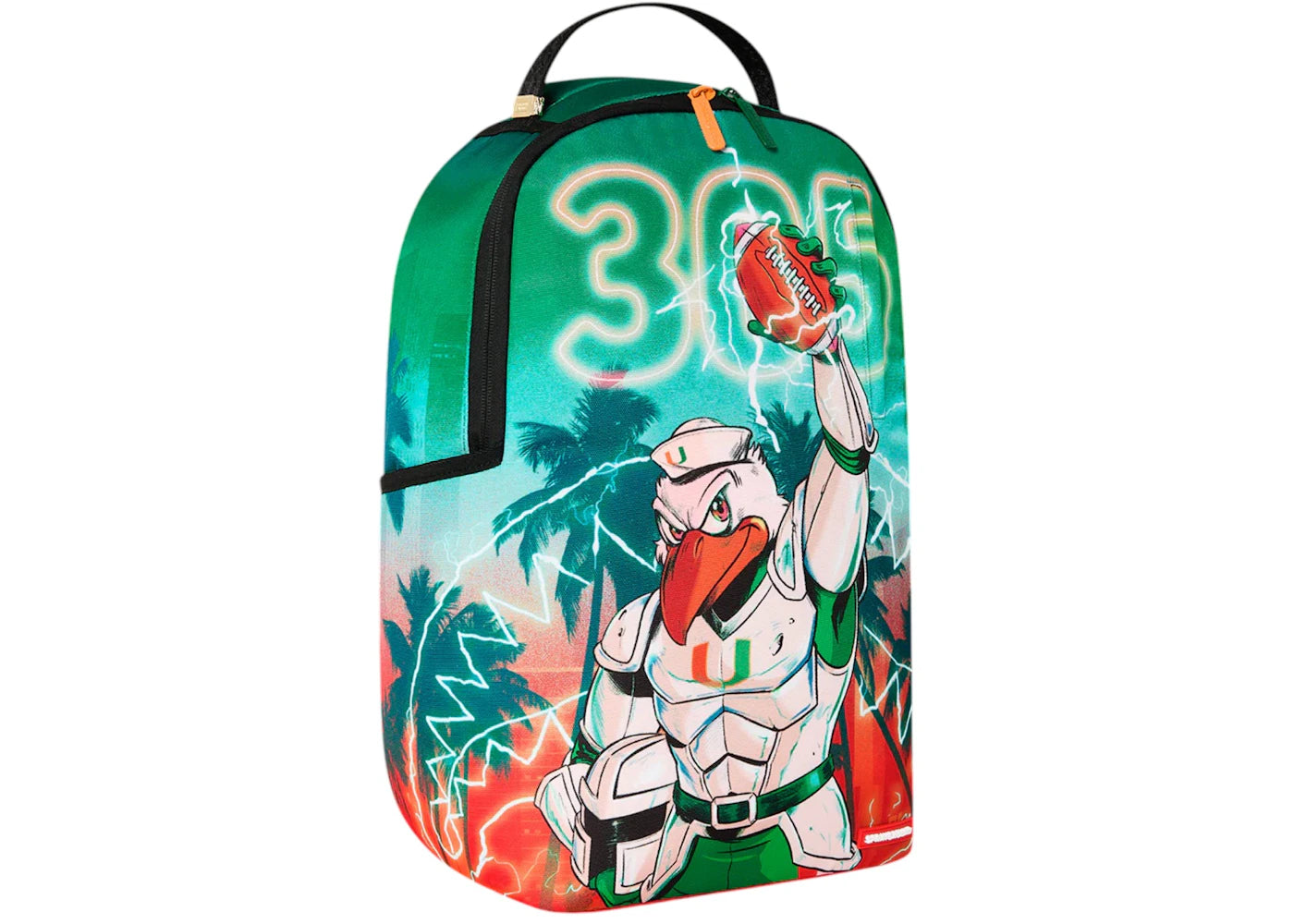 Sprayground University of Miami Hurricanes Touchdown Thunder Backpack Multicolor - vue secondaire B