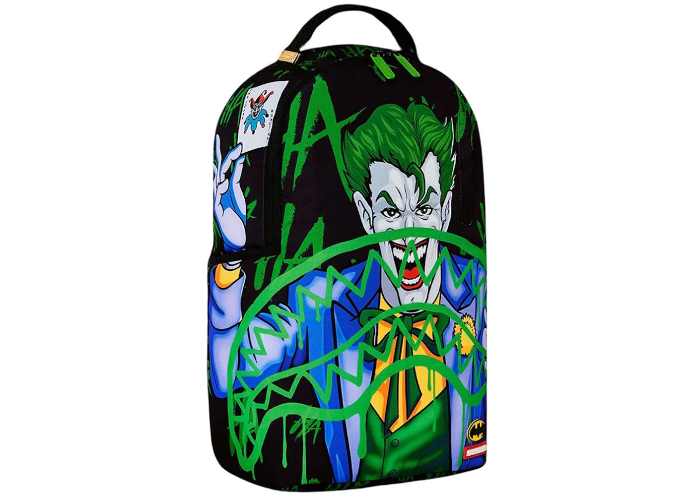 Sprayground x Batman Joker Hahahahaha Slime (DLXSR) Backpack Black/Green/Blue - vue secondaire B