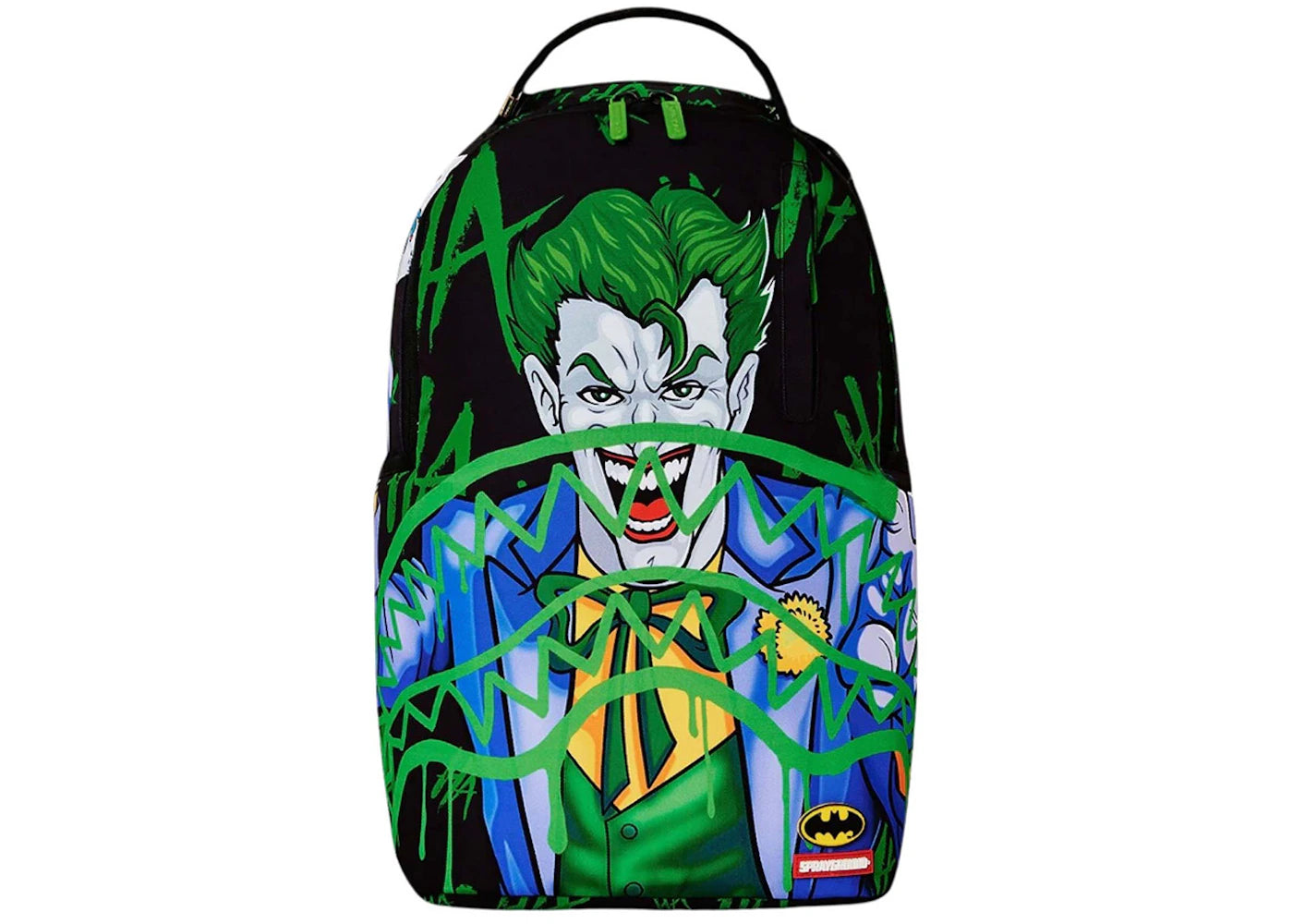 Sprayground x Batman Joker Hahahahaha Slime (DLXSR) Backpack Black/Green/Blue - vue secondaire A