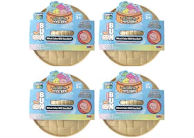Squishy Bun Holographic Mystery Squishy "Dumpling" (Pink Holographic Glitter Chase Version) Blind Box 4x Lot - vue 360