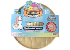 Squishy Bun Holographic Mystery Squishy "Dumpling" (Pink Holographic Glitter Chase Version) Blind Box - vue 360