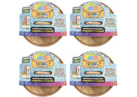 Squishy Bun Rainbow Mystery Squishy "Dumpling" (Golden Glitter) Blind Box 4x Lot - vue 360