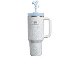 Stanley 1913 x LoveShackFancy Holiday FlowState Quencher 40oz Tumbler Coquette Bow Winter Ice - vue 360