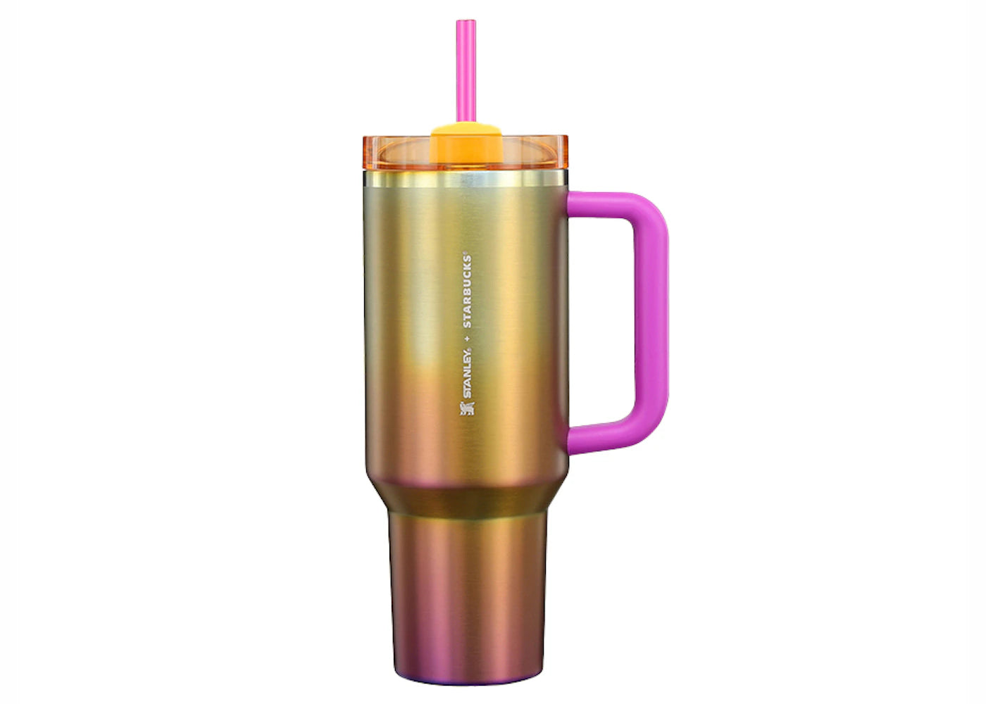 Stanley x Starbucks Flowstate Quencher 40oz Becher Sommer Sonnenuntergang Farbverlauf - vue 360