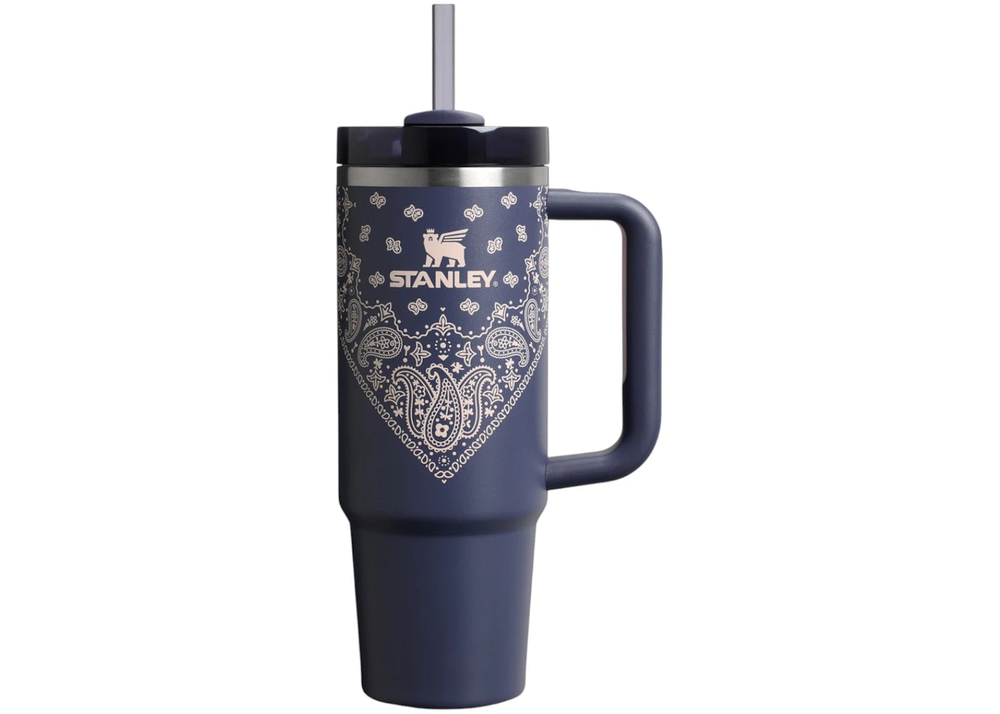 Stanley Mesa Rose Collection Flowstate Quencher 30oz Tumbler Blue Corn Paisley sneakers - authentic Stanley shoes