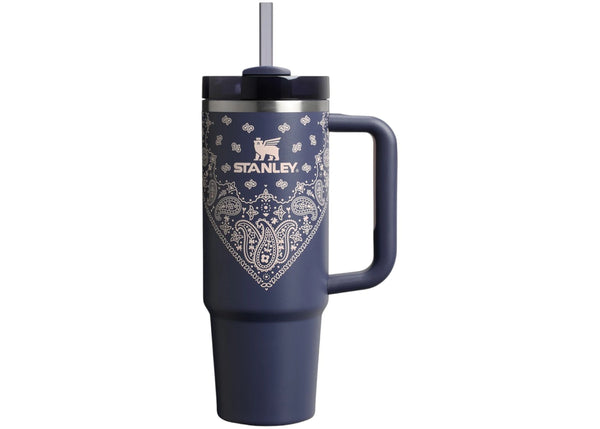 Stanley Mesa Rose Collection Flowstate Quencher 30oz Tumbler Blue Corn Paisley sneakers - authentic Stanley shoes