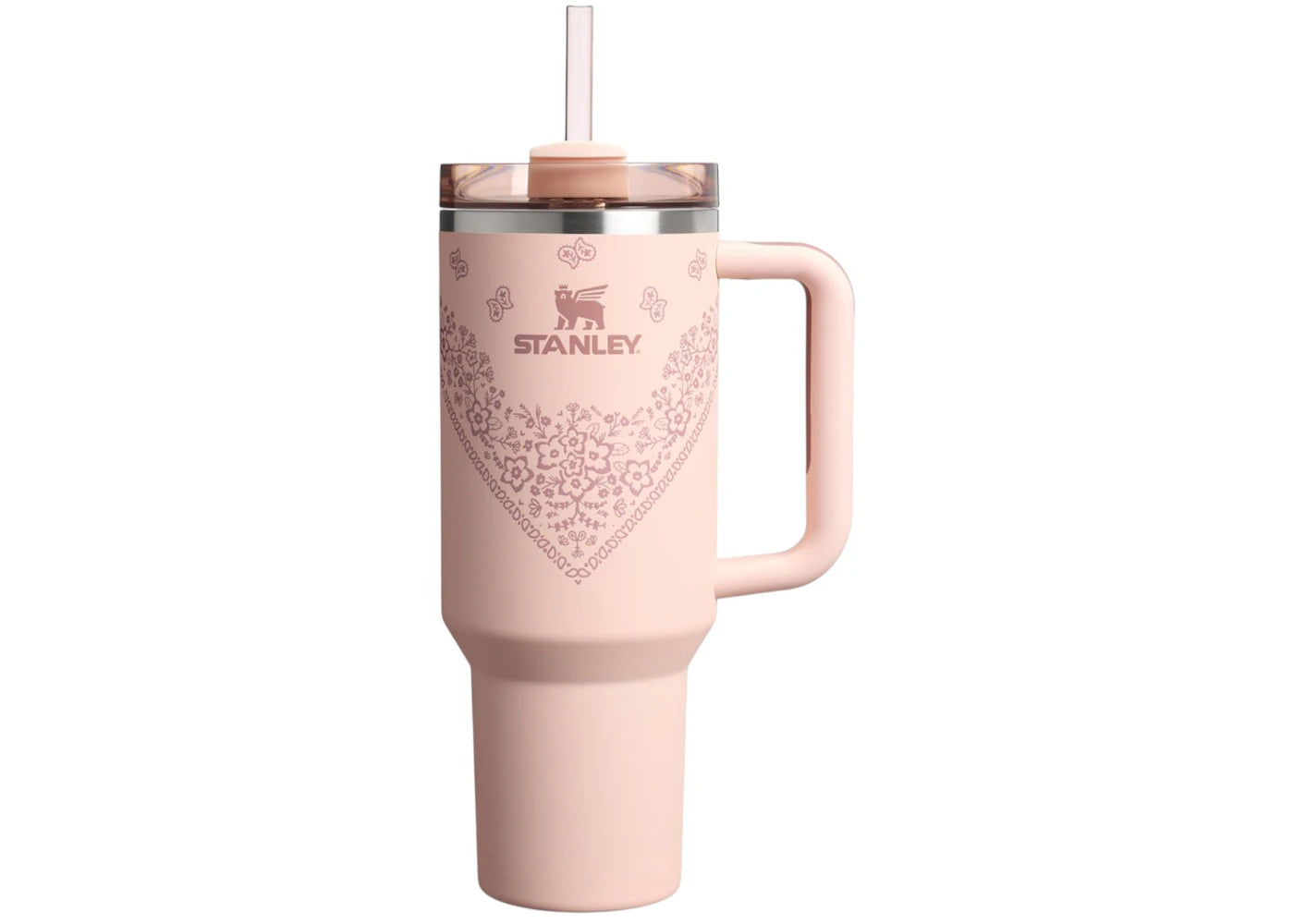 Stanley Mesa Rose Collection Flowstate Quencher 40oz Tumbler Conch Floral sneakers - authentic Stanley shoes