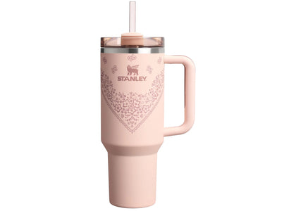 Stanley Mesa Rose Collection Flowstate Quencher 40oz Tumbler Conch Floral sneakers - authentic Stanley shoes