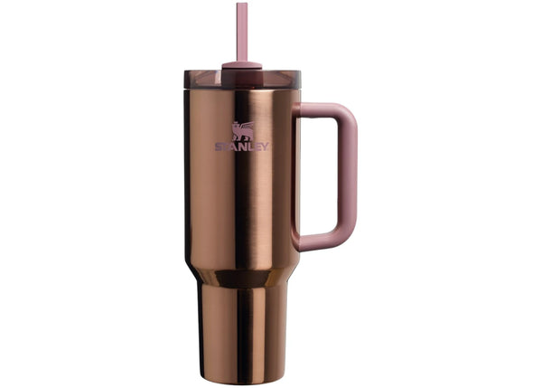 Stanley Mesa Rose Collection Flowstate Quencher 40oz Tumbler Polished Rose Gold sneakers - authentic Stanley shoes